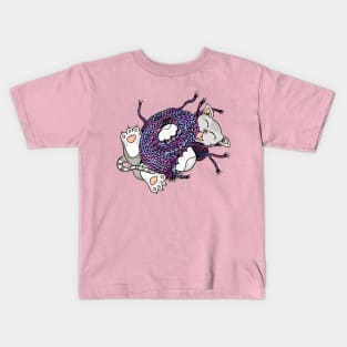 Yarn is So Fun! Playful Kitten Drawing Kids T-Shirt